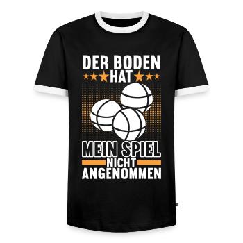 Boule Boulespieler - Männer Kontrast-T-Shirt - Schwarz/Weiß - Vorne - AI Model Female 172 light (172cm) & AI Model Male 178 light (178cm)