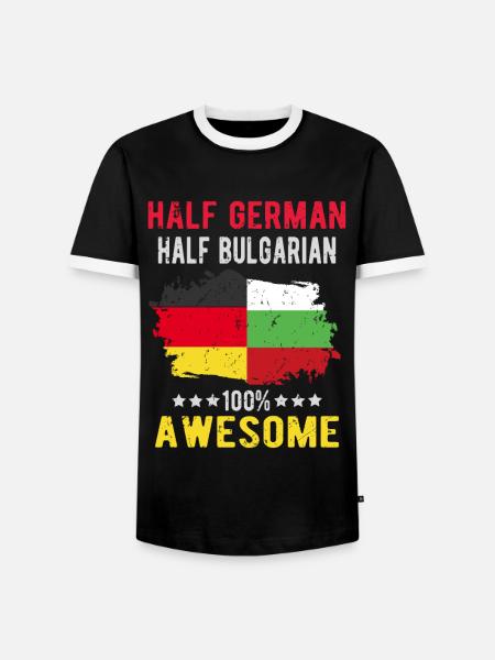 Half German Half Bulgarian - Men's Ringer Shirt - black/white