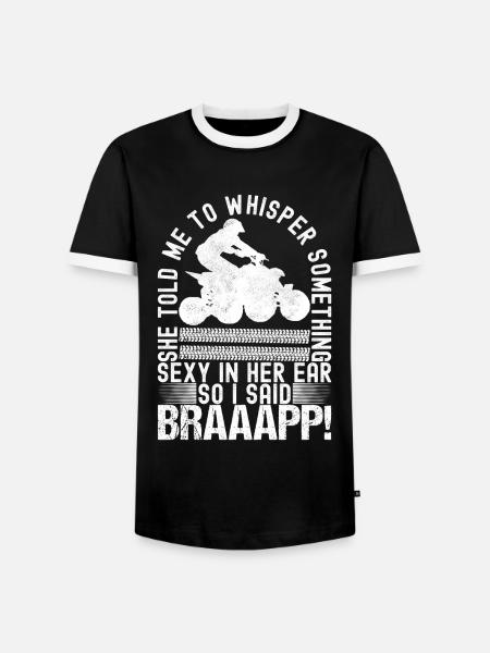 Quad Bike Quadfahrer - Männer Kontrast-T-Shirt - Schwarz/Weiß