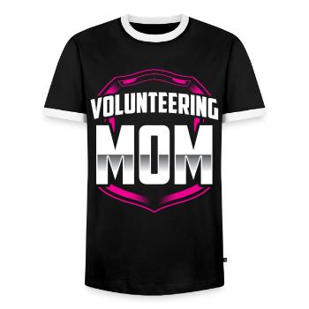 Ehrenamtliche Mutter Freiwillig Freiwilliger Beruf - Männer Kontrast-T-Shirt - Schwarz/Weiß - Vorne - AI Model Female 172 light (172cm) & AI Model Male 178 light (178cm)