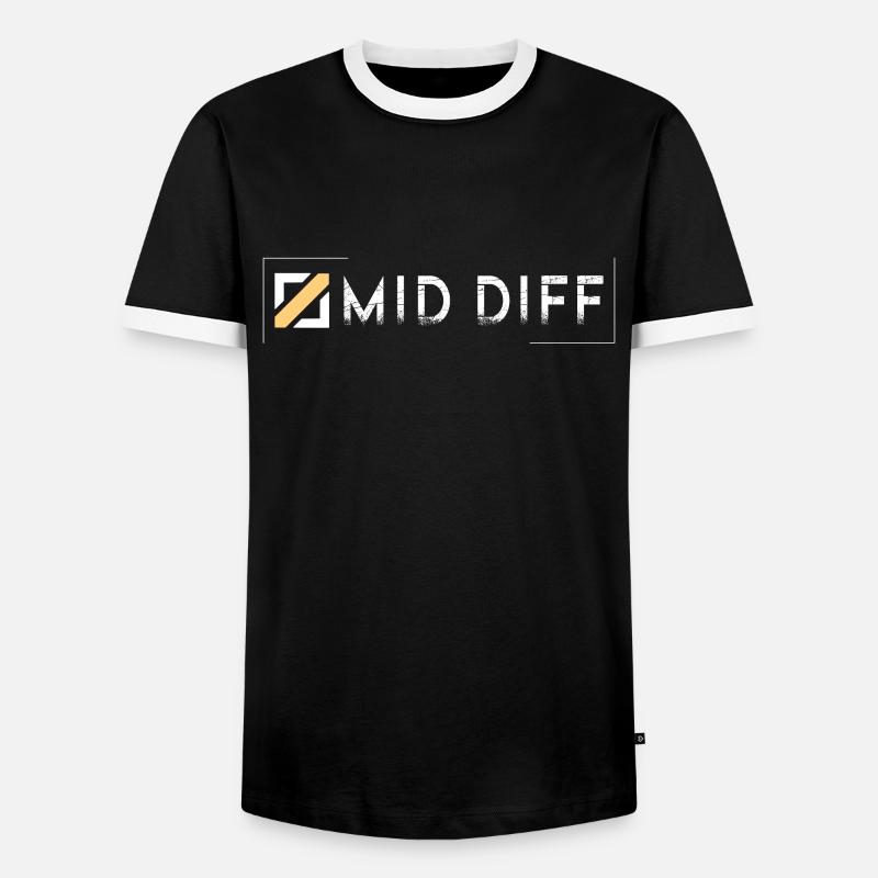 mid diff Tilter tilted gaming - Männer Kontrast-T-Shirt - Schwarz/Weiß