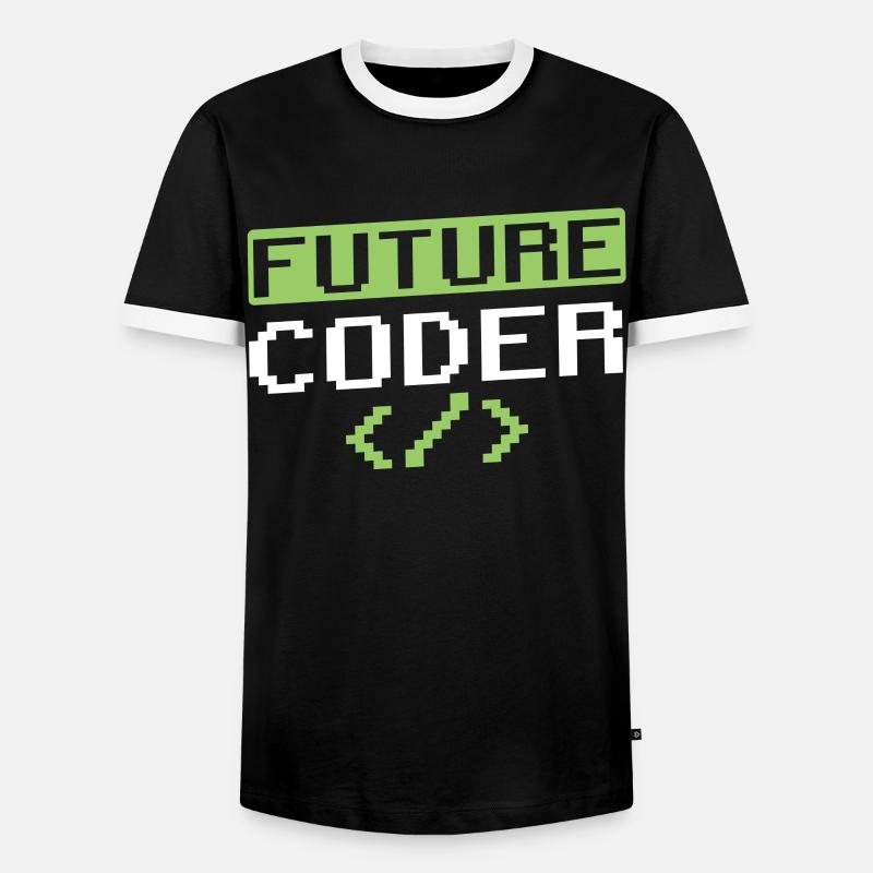 Future Coder Coding Programmer Code - Men's Ringer Shirt - black/white