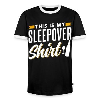 Das Ist Mein Sleepover Shirt Party Übernachten - Männer Kontrast-T-Shirt - Schwarz/Weiß - Vorne - AI Model Female 172 light (172cm) & AI Model Male 178 light (178cm)