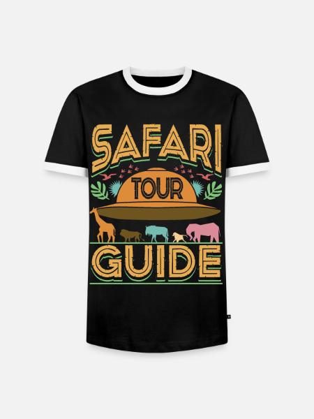 Safari Tour Guide - Männer Kontrast-T-Shirt - Schwarz/Weiß
