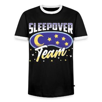 Nuit d’équipe douce - T-shirt contrasté Homme - noir/blanc - Devant - AI Model Female 172 light (172cm) & AI Model Male 178 light (178cm)