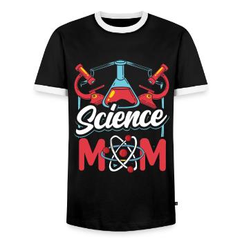 Science Mama Team Science Scientifiques - T-shirt contrasté Homme - noir/blanc - Devant - AI Model Female 172 light (172cm) & AI Model Male 178 light (178cm)
