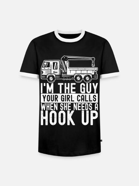 Abschleppwagen Abschleppdienst - Männer Kontrast-T-Shirt - Schwarz/Weiß