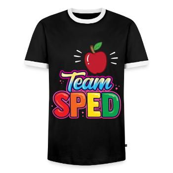 Team Special Education Teacher Profession Special Education - Men's Ringer Shirt - black/white - Front - AI Model Female 172 light (172cm) & AI Model Male 178 light (178cm)