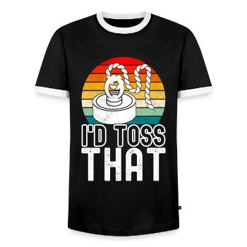 Magnet Fischer Magnet Pêche - T-shirt contrasté Homme - noir/blanc - Devant - AI Model Female 172 light (172cm) & AI Model Male 178 light (178cm)