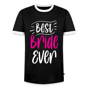 Beste Braut Aller Zeiten Heiraten Bräute Hochzeit - Männer Kontrast-T-Shirt - Schwarz/Weiß - Vorne - AI Model Female 172 light (172cm) & AI Model Male 178 light (178cm)