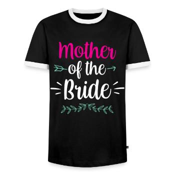 Mutter Der Braut Bräute Party Hochzeit Heiraten - Männer Kontrast-T-Shirt - Schwarz/Weiß - Vorne - AI Model Female 172 light (172cm) & AI Model Male 178 light (178cm)