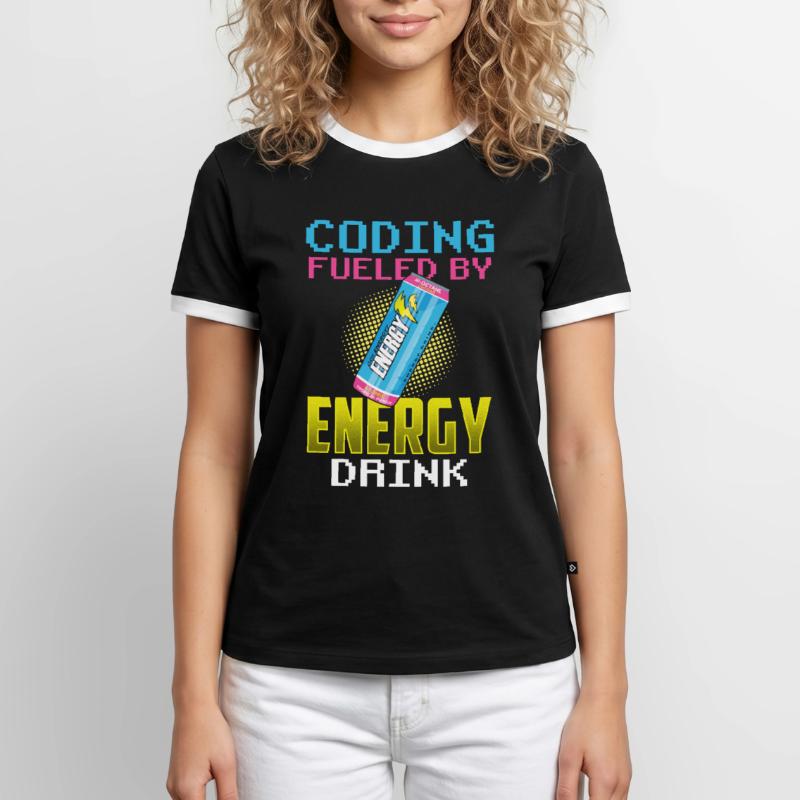 Programmation avec le code de codage Energydrinks Coder T-shirt contrasté Homme