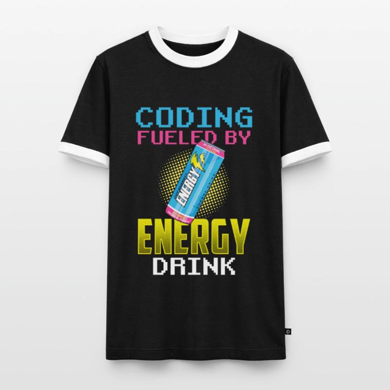 Programmation avec le code de codage Energydrinks Coder T-shirt contrasté Homme