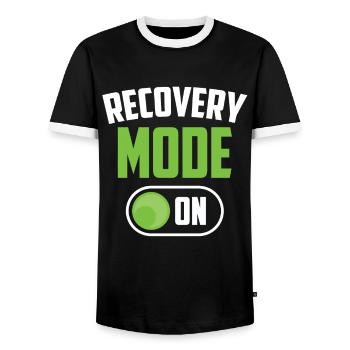 Mode de récupération Un patient survivant Rétablissement - T-shirt contrasté Homme - noir/blanc - Devant - AI Model Female 172 light (172cm) & AI Model Male 178 light (178cm)