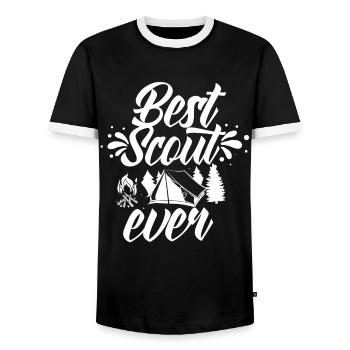 Bester Pfadfinder Überhaupt Zeltlager Sippe - Männer Kontrast-T-Shirt - Schwarz/Weiß - Vorne - AI Model Female 172 light (172cm) & AI Model Male 178 light (178cm)