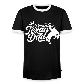 Fier Texas Père Texas Fier Texan - T-shirt contrasté Homme - noir/blanc - Devant - AI Model Female 172 light (172cm) & AI Model Male 178 light (178cm)