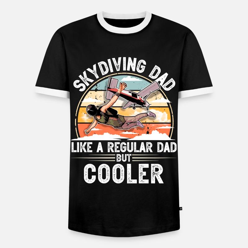 Skydiving Parachuting Parachute - Men's Ringer Shirt - black/white
