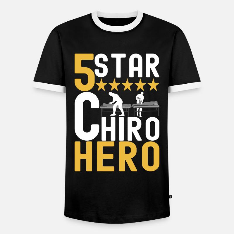 Chiropractor Chiropractic Physiotherapy - Men's Ringer Shirt - black/white