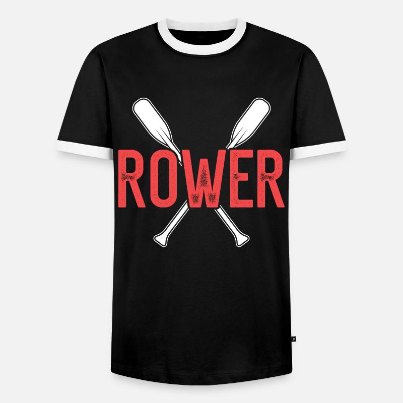 Rowing Rowing Rowing Rowing - Men's Ringer Shirt - black/white