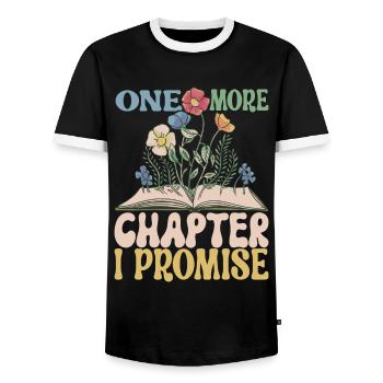 Lire des livres Rat de bibliothèque - T-shirt contrasté Homme - noir/blanc - Devant - AI Model Female 172 light (172cm) & AI Model Male 178 light (178cm)