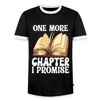 Lire des livres Rat de bibliothèque - T-shirt contrasté Homme - noir/blanc - Devant - AI Model Female 172 light (172cm) & AI Model Male 178 light (178cm)