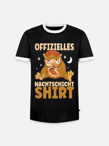 Nachtschicht Nachtdienst - Männer Kontrast-T-Shirt - Schwarz/Weiß