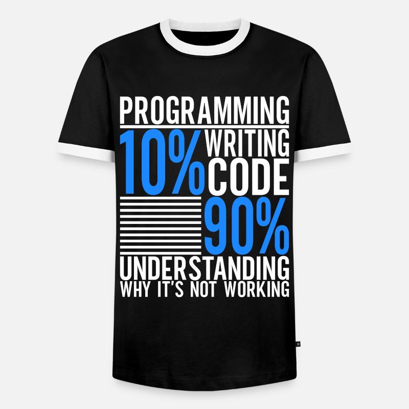 Programmer Computer Scientist - Men's Ringer Shirt - black/white