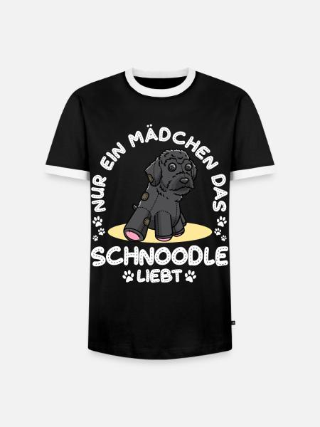 Schnoodle Hund - Männer Kontrast-T-Shirt - Schwarz/Weiß