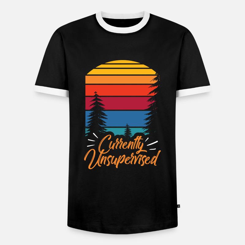 Currently unsupervised sarcastically unsupervised - Men's Ringer Shirt - black/white