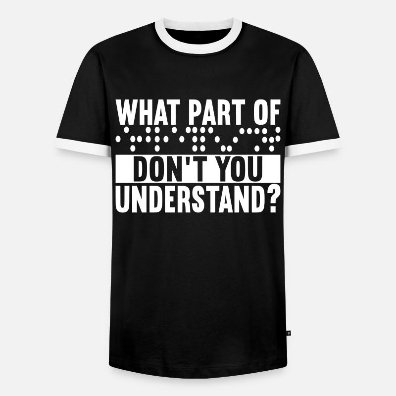 Blind Sehbehinderung - Männer Kontrast-T-Shirt - Schwarz/Weiß