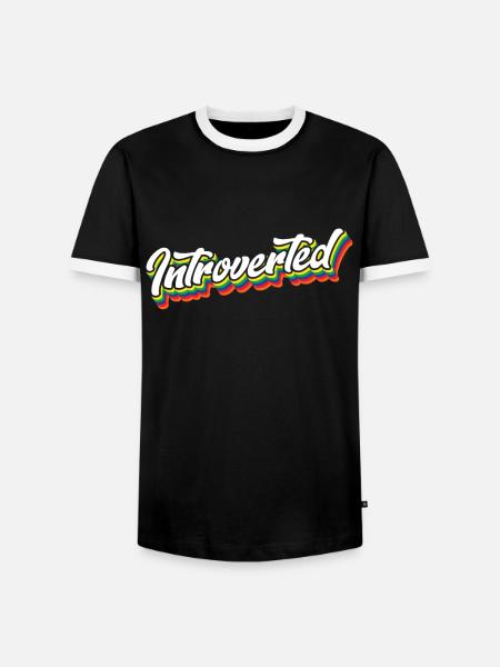 Introvertiert Sarkasmus Schüchtern Introvertierter - Männer Kontrast-T-Shirt - Schwarz/Weiß