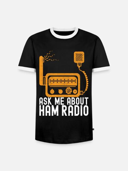 Ham Radio Ham Funker - Männer Kontrast-T-Shirt - Schwarz/Weiß