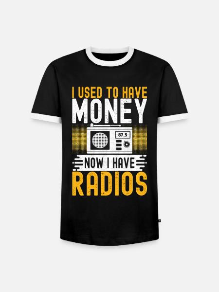 Ham Radio Ham Funker - Männer Kontrast-T-Shirt - Schwarz/Weiß