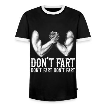 Bras de fer Bras de fer - T-shirt contrasté Homme - noir/blanc - Devant - AI Model Female 172 light (172cm) & AI Model Male 178 light (178cm)