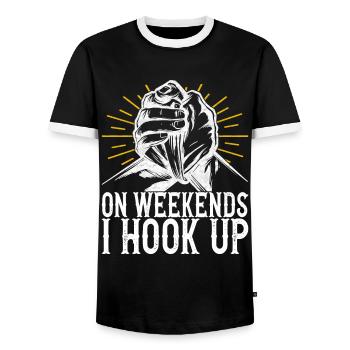 Bras de fer Bras de fer - T-shirt contrasté Homme - noir/blanc - Devant - AI Model Female 172 light (172cm) & AI Model Male 178 light (178cm)