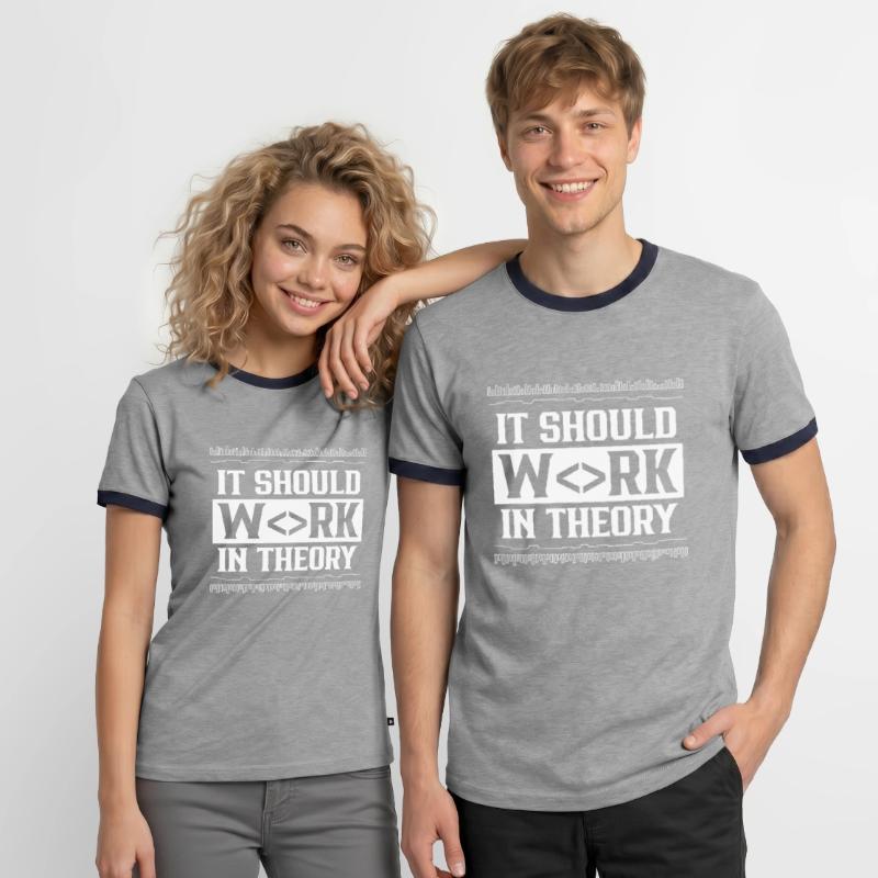 En théorie, il devrait fonctionner le codage de code T-shirt contrasté Homme