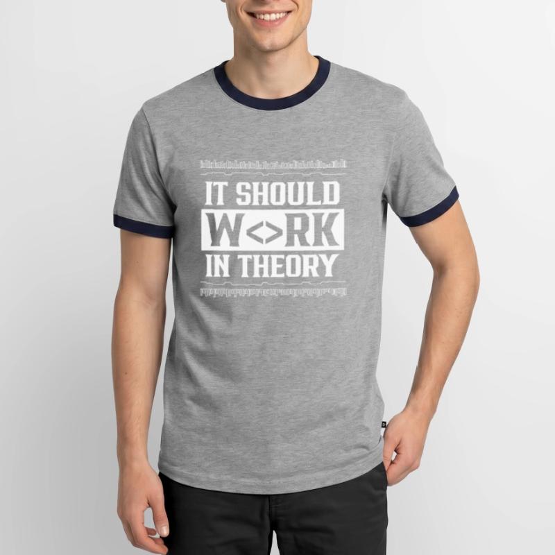 In theory, it should work code coding Men's Ringer Shirt