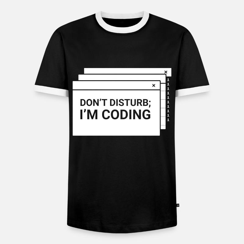 Stören Sie Nicht Ich Programmiere Coder Coding - Männer Kontrast-T-Shirt - Schwarz/Weiß