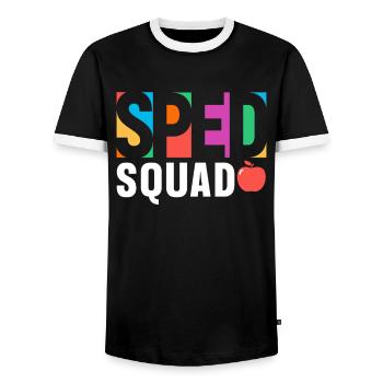 Special Education Team Teachers Special Education Profession - Men's Ringer Shirt - black/white - Front - AI Model Female 172 light (172cm) & AI Model Male 178 light (178cm)