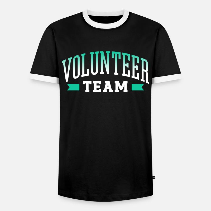 Freiwilligen Team Beruf Freiwilliger Freiwillig - Männer Kontrast-T-Shirt - Schwarz/Weiß