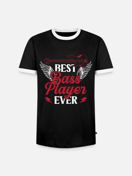 Best Bass Player Ever Bass Guitar Bass - Men's Ringer Shirt - black/white