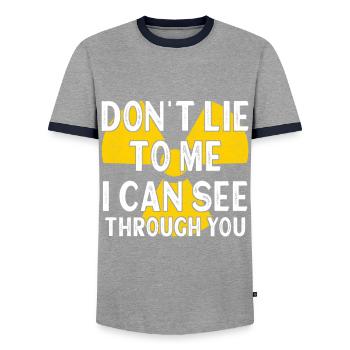Radiology Radiologist - Men's Ringer Shirt - grey/navy  - Front - AI Model Female 172 light (172cm) & AI Model Male 178 light (178cm)
