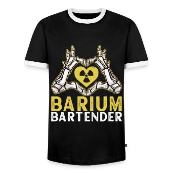 Radiology Radiologist - Men's Ringer Shirt - black/white - Front - AI Model Female 172 light (172cm) & AI Model Male 178 light (178cm)