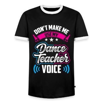 Mon professeur de danse Professeur de chant Professeur de danse École de danse - T-shirt contrasté Homme - noir/blanc - Devant - AI Model Female 172 light (172cm) & AI Model Male 178 light (178cm)