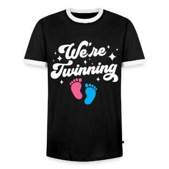 Gemini Gemini Humor Sarcastic Funny - Men's Ringer Shirt - black/white - Front - AI Model Female 172 light (172cm) & AI Model Male 178 light (178cm)