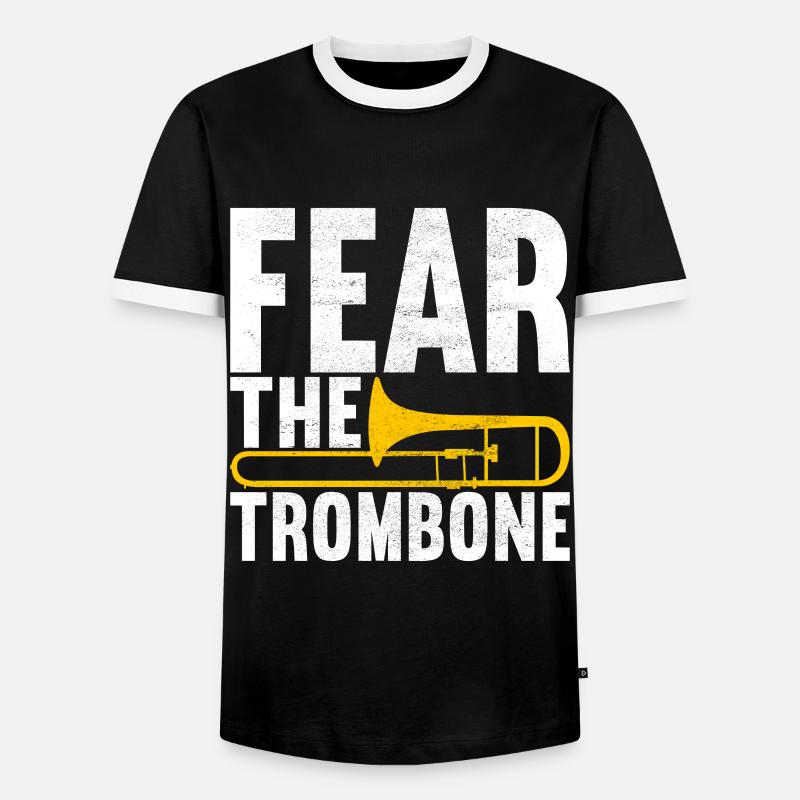 Posaune Trombone - Men's Ringer Shirt - black/white