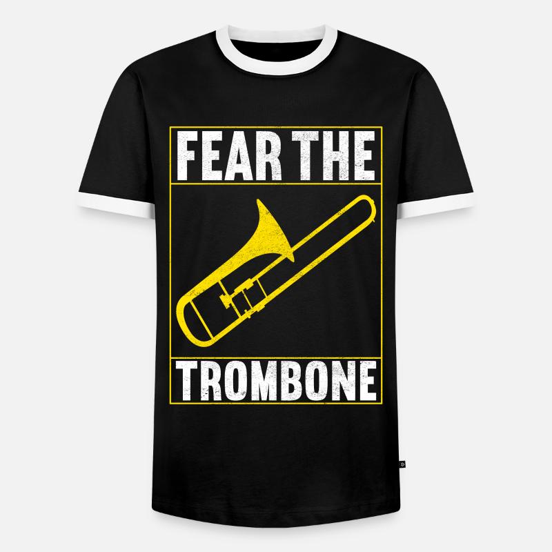 Posaune Trombone - Men's Ringer Shirt - black/white