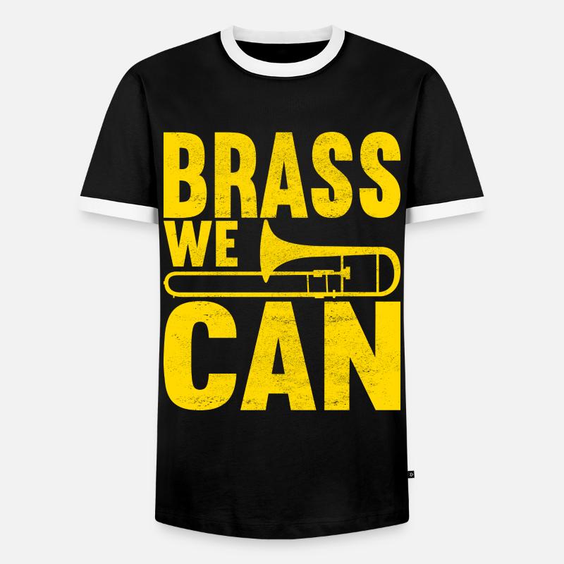 Posaune Trombone - Männer Kontrast-T-Shirt - Schwarz/Weiß