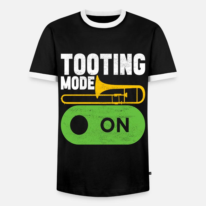 Posaune Trombone - Men's Ringer Shirt - black/white
