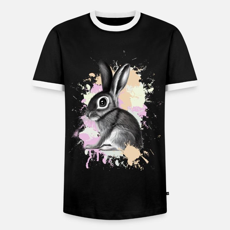 Rabbit Rabbit - Men's Ringer Shirt - black/white